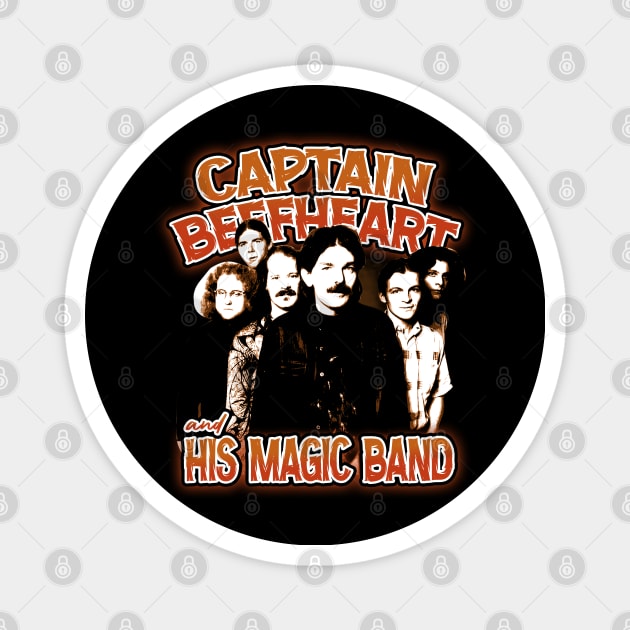 Captain Beefheart's Rock Revolution Magics Band Iconic Tee Magnet by goddessesRED